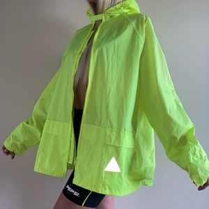 Neon raincoat